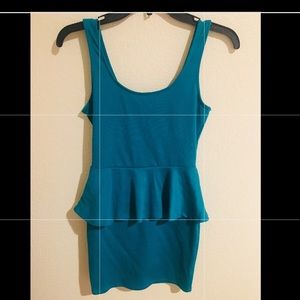 Forever 21 bodycon peplum dress size S